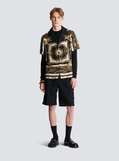 Balmain Printed pyjama shirt with Foulard Chaînes pattern | Thumbnail 2