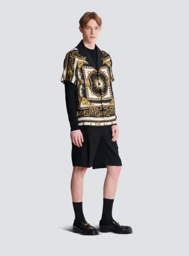 Balmain Printed pyjama shirt with Foulard Chaînes pattern | Thumbnail 3