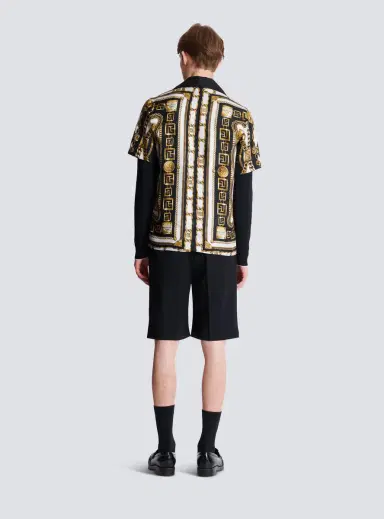 Balmain Printed pyjama shirt with Foulard Chaînes pattern | Thumbnail 4
