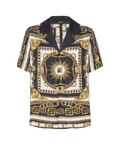 Balmain Printed pyjama shirt with Foulard Chaînes pattern | Thumbnail 1