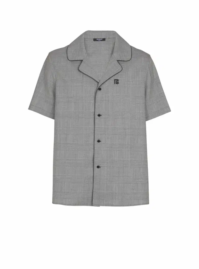 Balmain Short-sleeved Prince of Wales shirt