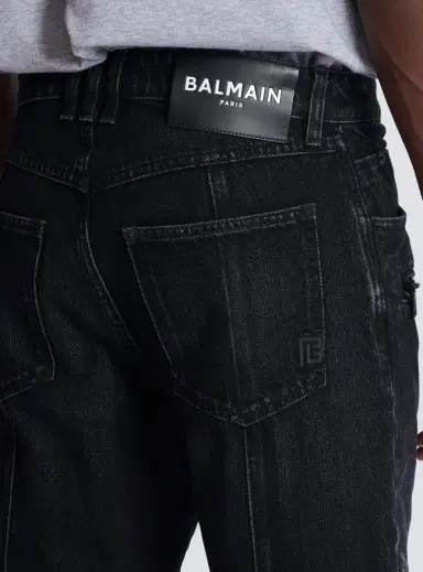 Balmain Biker jeans in black vintage denim | Thumbnail 6 Balmain Biker jeans in black vintage denim | Thumbnail 6