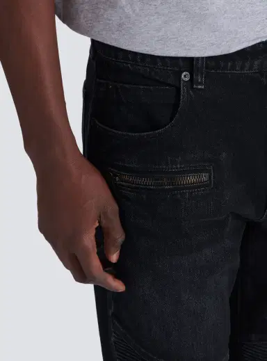Balmain Biker jeans in black vintage denim | Thumbnail 7 Balmain Biker jeans in black vintage denim | Thumbnail 7