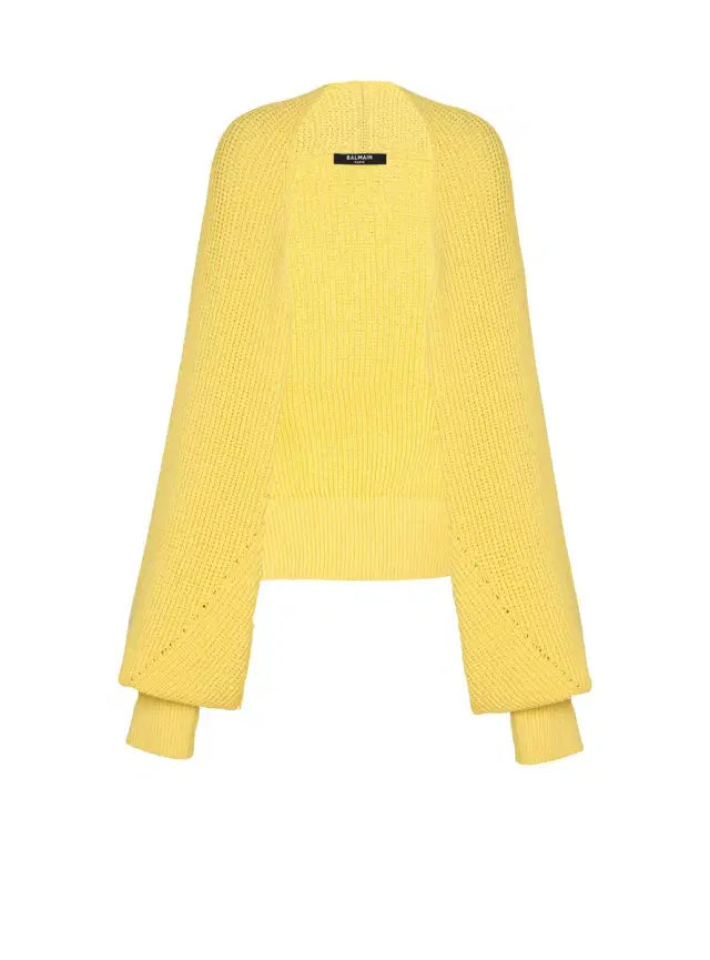 Balmain Ribbed knit bolero cardigan