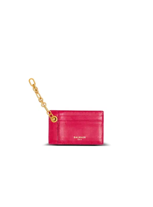 Balmain Pulse lambskin leather card holder