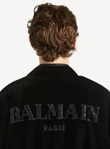 Balmain Embroidered velvet Insect bomber jacket | Thumbnail 4