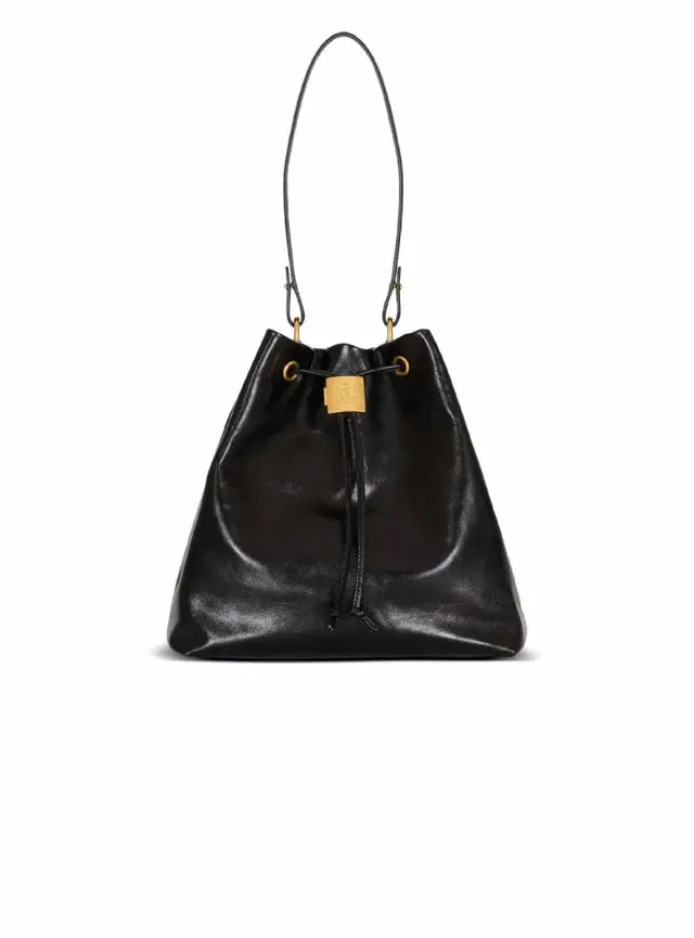Balmain Pulse calfskin leather backpack
