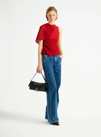 Balmain Sleeveless asymmetrical viscose top | Thumbnail 2 Balmain Sleeveless asymmetrical viscose top | Thumbnail 2