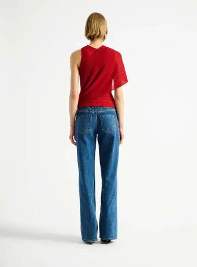 Balmain Sleeveless asymmetrical viscose top | Thumbnail 3 Balmain Sleeveless asymmetrical viscose top | Thumbnail 3