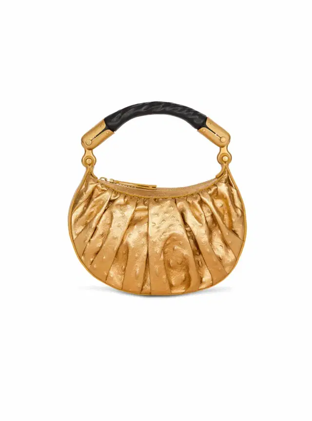 Balmain Ébène Mini bag in lamé leather