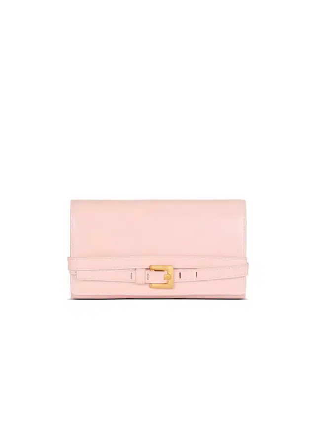 Balmain Shuffle calfskin wallet with chain