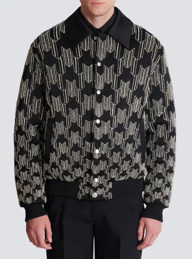 Balmain Satin bomber jacket with crystal embroidery | Thumbnail 8 Balmain Satin bomber jacket with crystal embroidery | Thumbnail 8