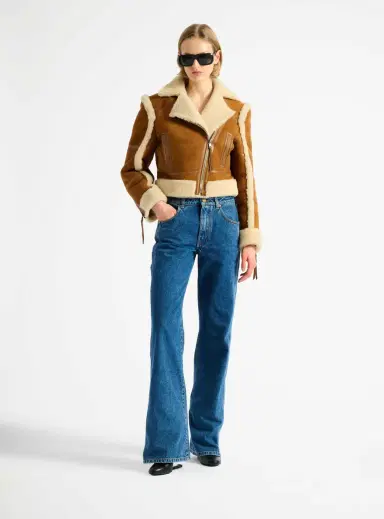 Balmain Shearling biker jacket | Thumbnail 3