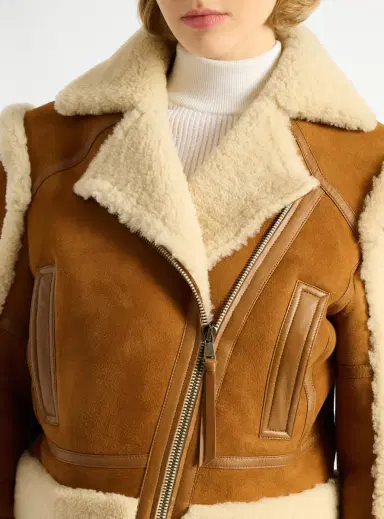 Balmain Shearling biker jacket | Thumbnail 5
