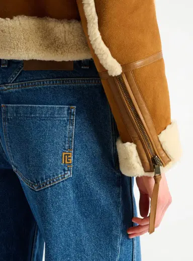 Balmain Shearling biker jacket | Thumbnail 6