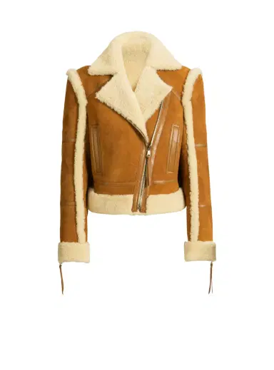 Balmain Shearling biker jacket | Thumbnail 1