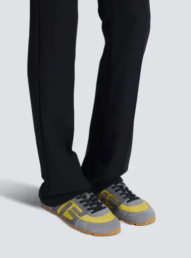 Balmain Racer 45 sneakers in suede and nylon | Thumbnail 2