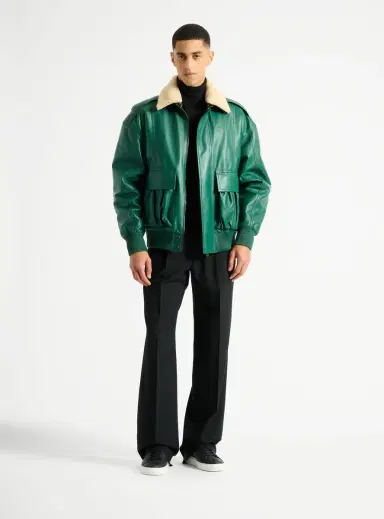 Balmain Shearling leather bomber jacket | Thumbnail 2