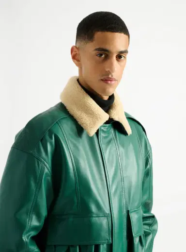 Balmain Shearling leather bomber jacket | Thumbnail 4