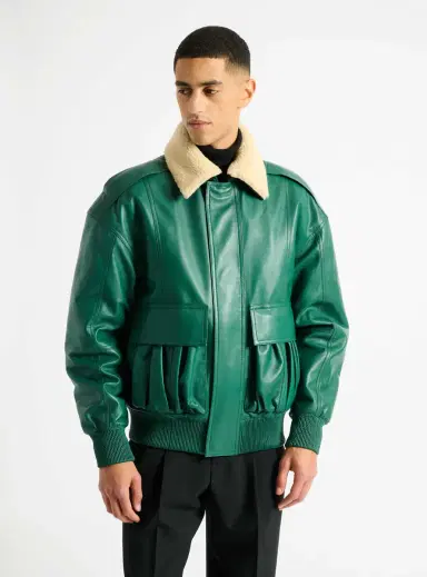 Balmain Shearling leather bomber jacket | Thumbnail 6