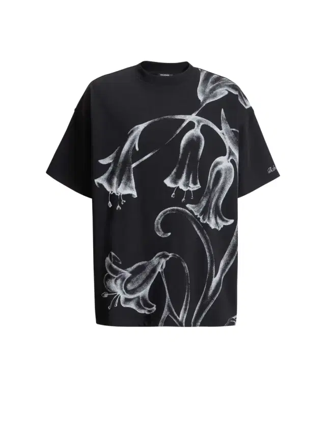 Balmain Printed  Flower T-shirt