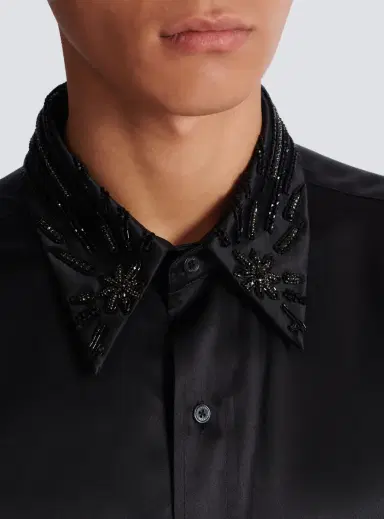 Balmain Silk shirt with crystals | Thumbnail 5
