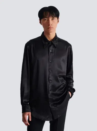 Balmain Silk shirt with crystals | Thumbnail 6