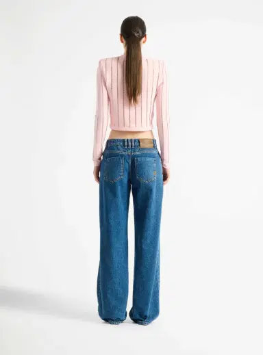 Balmain Cropped Fléchage knit cardigan | Thumbnail 3 Balmain Cropped Fléchage knit cardigan | Thumbnail 3