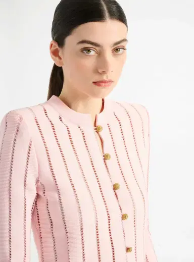 Balmain Cropped Fléchage knit cardigan | Thumbnail 4 Balmain Cropped Fléchage knit cardigan | Thumbnail 4