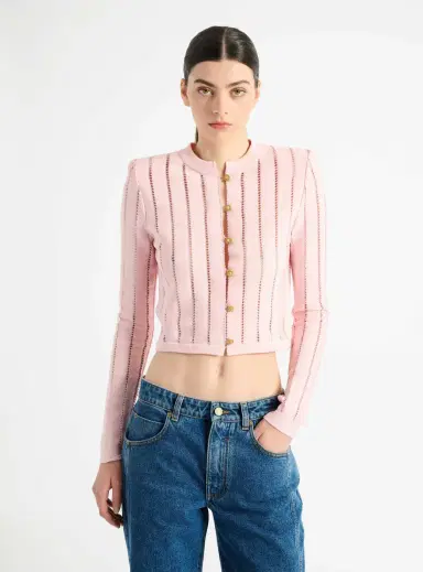 Balmain Cropped Fléchage knit cardigan | Thumbnail 6 Balmain Cropped Fléchage knit cardigan | Thumbnail 6