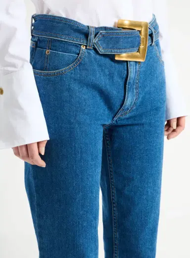 Balmain Belted denim jeans | Thumbnail 5