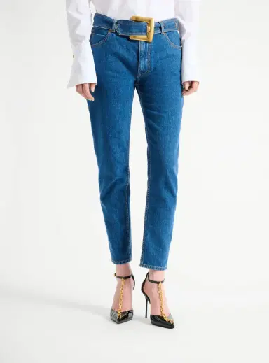 Balmain Belted denim jeans | Thumbnail 7
