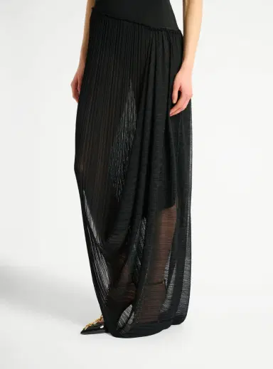 Balmain Long draped viscose dress | Thumbnail 4