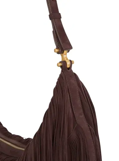 Balmain Ébène Hobo Large fringed suede bag | Thumbnail 3