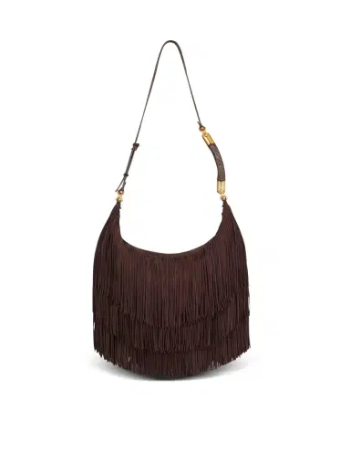 Balmain Ébène Hobo Large fringed suede bag | Thumbnail 4