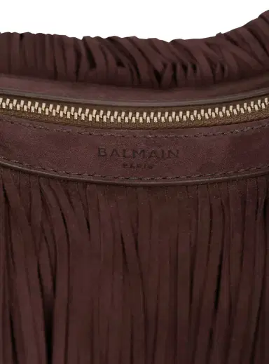 Balmain Ébène Hobo Large fringed suede bag | Thumbnail 5