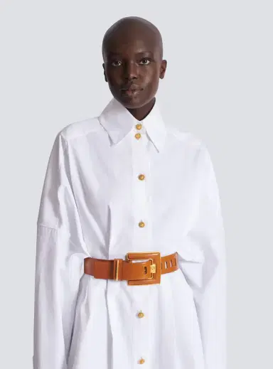 Balmain Anthem calfskin leather belt | Thumbnail 2