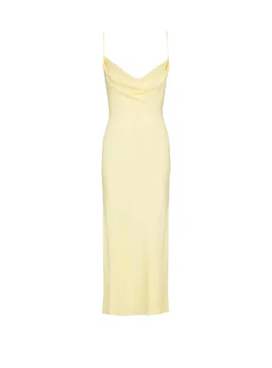 Balmain Long strappy dress in silk satin | Thumbnail 1