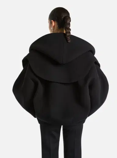Balmain Oversized wool pea coat with hood | Thumbnail 3 Balmain Oversized wool pea coat with hood | Thumbnail 3