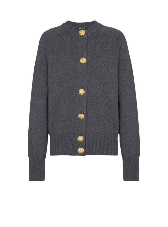 Balmain Buttoned eco-cashmere cardigan