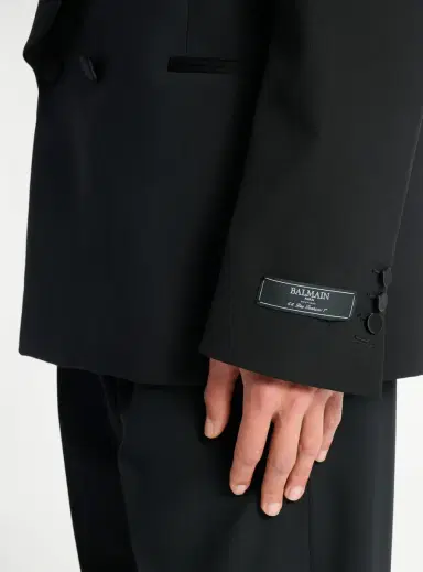 Balmain 2-button jacket in wool and satin | Thumbnail 6 Balmain 2-button jacket in wool and satin | Thumbnail 6