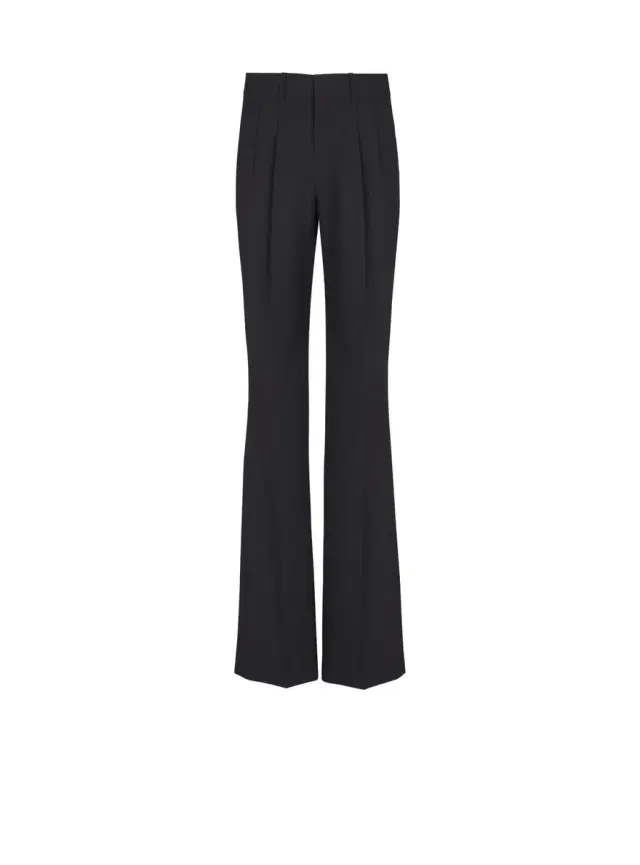 Wool straight-leg trousers