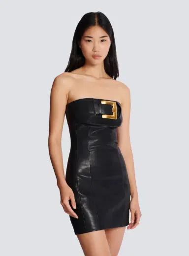 Balmain Bustier dress with belt detail | Thumbnail 5