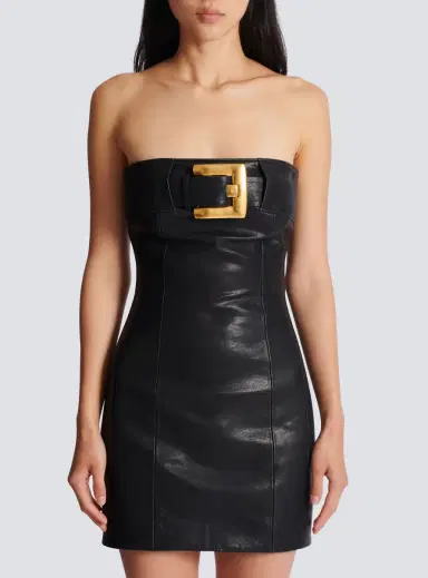Balmain Bustier dress with belt detail | Thumbnail 8