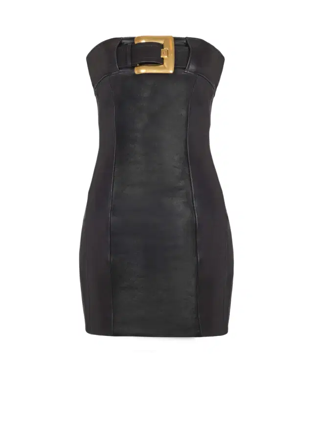 Balmain Bustier dress with belt detail