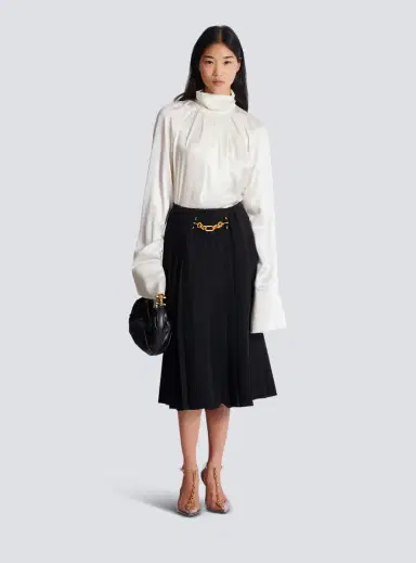 Balmain Draped silk blouse | Thumbnail 2