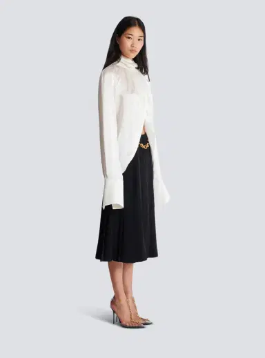 Balmain Draped silk blouse | Thumbnail 3