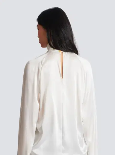 Balmain Draped silk blouse | Thumbnail 4