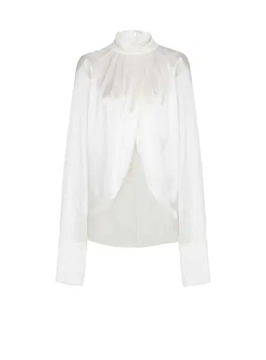Balmain Draped silk blouse | Thumbnail 1
