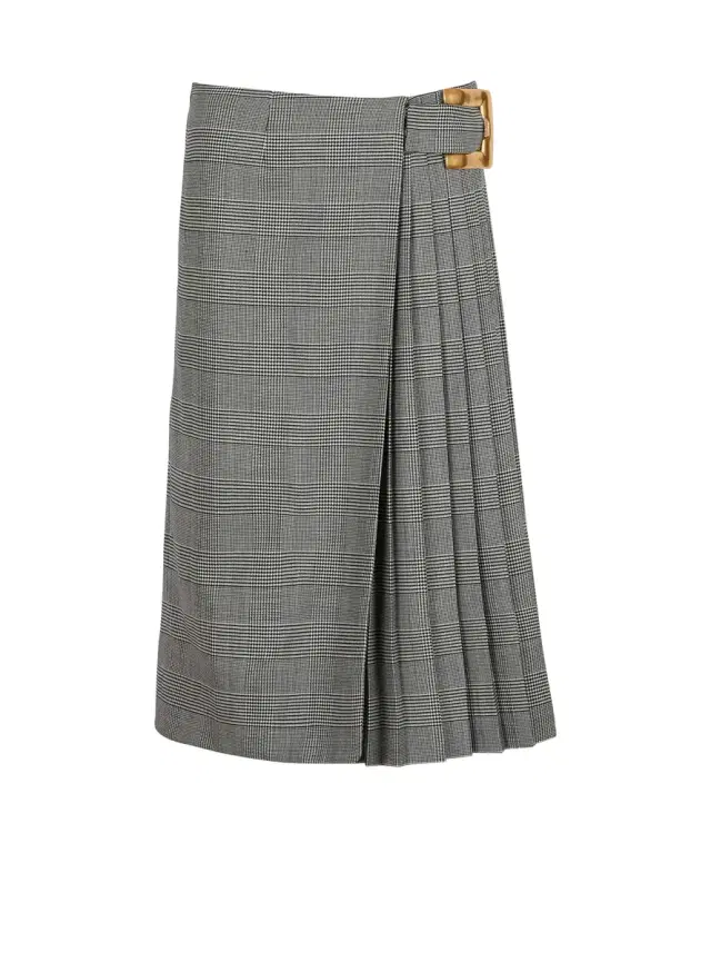 Balmain Midi skirt in Prince of Wales jacquard